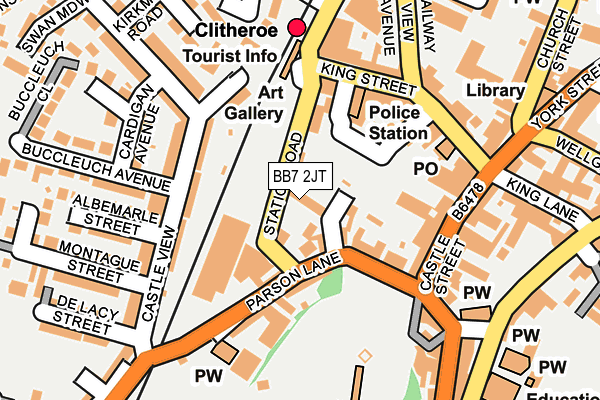 BB7 2JT map - OS OpenMap – Local (Ordnance Survey)