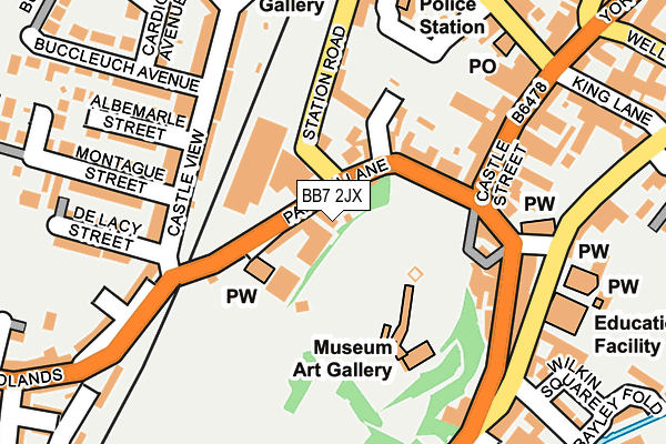 BB7 2JX map - OS OpenMap – Local (Ordnance Survey)