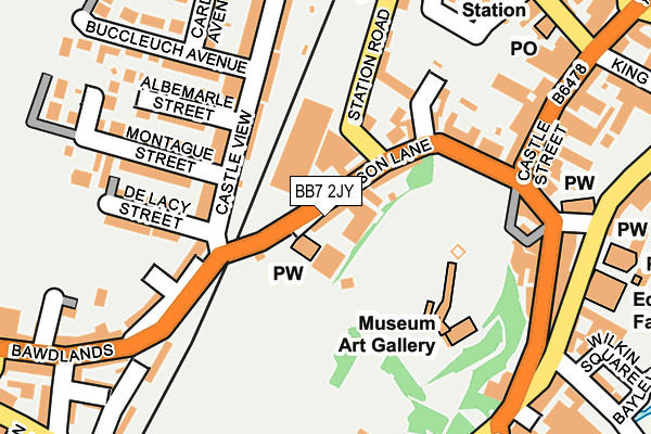 BB7 2JY map - OS OpenMap – Local (Ordnance Survey)