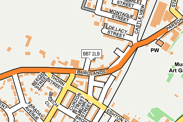 BB7 2LB map - OS OpenMap – Local (Ordnance Survey)