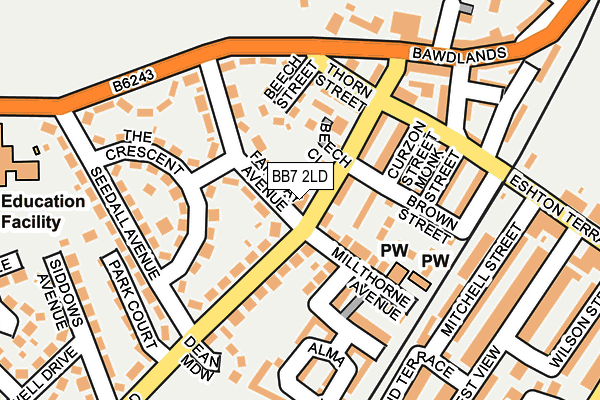 BB7 2LD map - OS OpenMap – Local (Ordnance Survey)