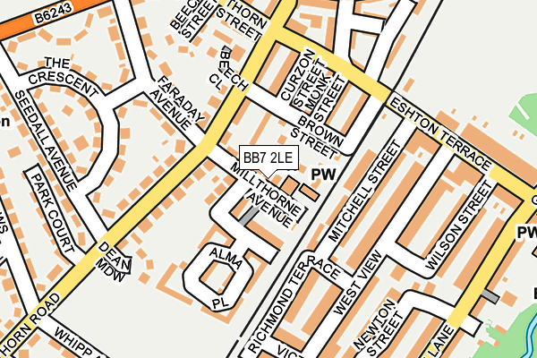 BB7 2LE map - OS OpenMap – Local (Ordnance Survey)