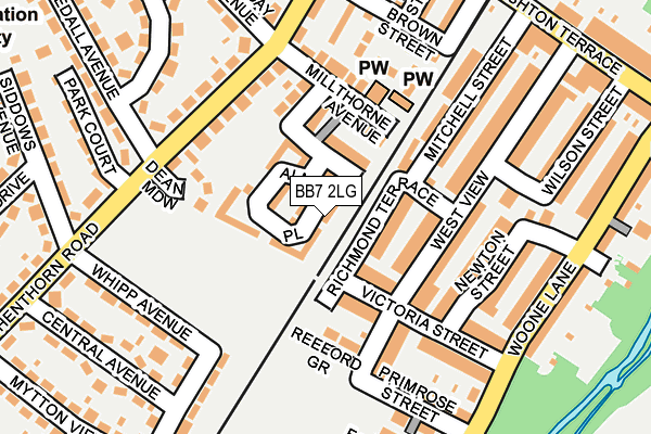BB7 2LG map - OS OpenMap – Local (Ordnance Survey)