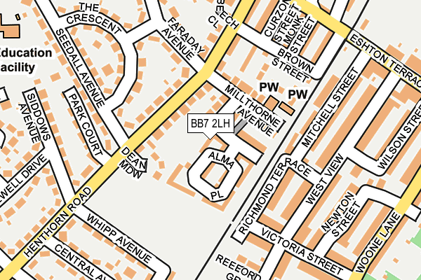BB7 2LH map - OS OpenMap – Local (Ordnance Survey)