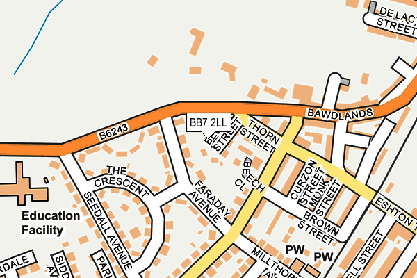 BB7 2LL map - OS OpenMap – Local (Ordnance Survey)