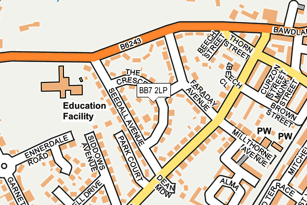 BB7 2LP map - OS OpenMap – Local (Ordnance Survey)
