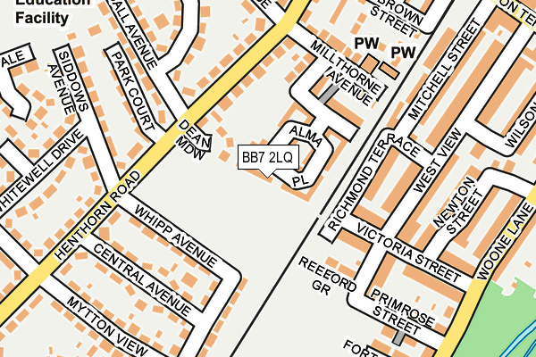 BB7 2LQ map - OS OpenMap – Local (Ordnance Survey)