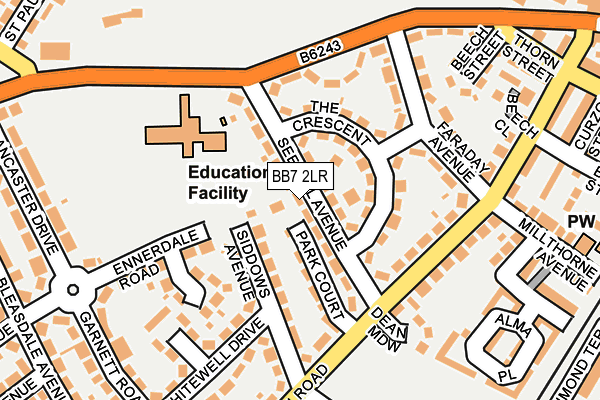 BB7 2LR map - OS OpenMap – Local (Ordnance Survey)