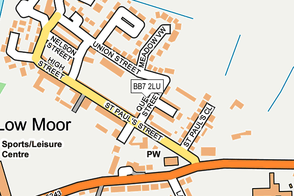 BB7 2LU map - OS OpenMap – Local (Ordnance Survey)