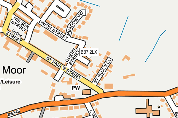 BB7 2LX map - OS OpenMap – Local (Ordnance Survey)