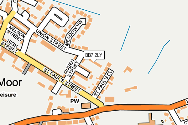 BB7 2LY map - OS OpenMap – Local (Ordnance Survey)