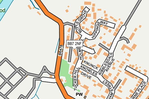 BB7 2NF map - OS OpenMap – Local (Ordnance Survey)