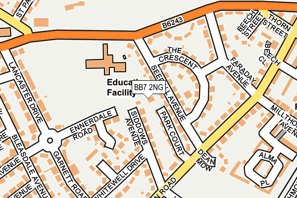 BB7 2NG map - OS OpenMap – Local (Ordnance Survey)
