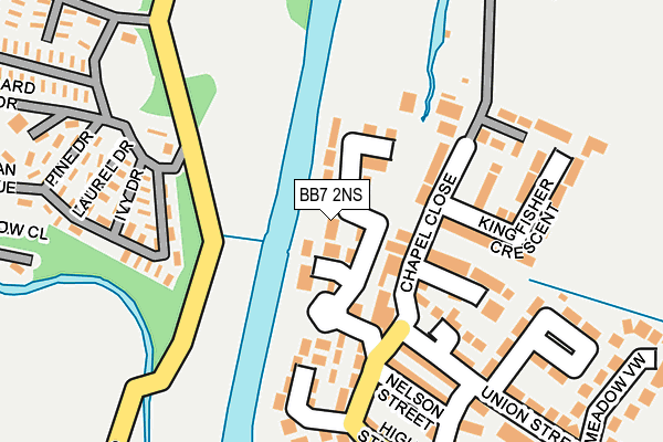 BB7 2NS map - OS OpenMap – Local (Ordnance Survey)