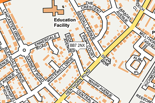 BB7 2NX map - OS OpenMap – Local (Ordnance Survey)