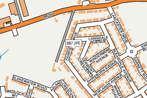 BB7 2PE map - OS OpenMap – Local (Ordnance Survey)