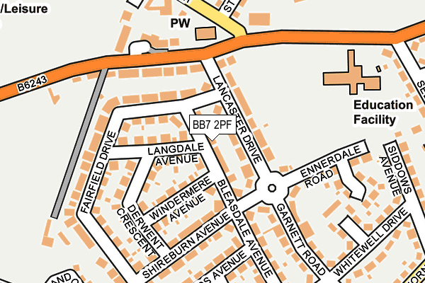 BB7 2PF map - OS OpenMap – Local (Ordnance Survey)