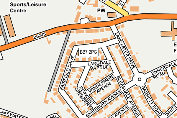 BB7 2PG map - OS OpenMap – Local (Ordnance Survey)