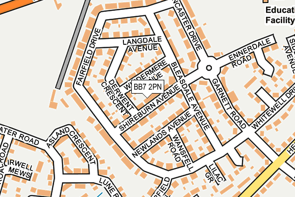 BB7 2PN map - OS OpenMap – Local (Ordnance Survey)