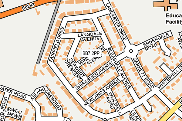BB7 2PP map - OS OpenMap – Local (Ordnance Survey)