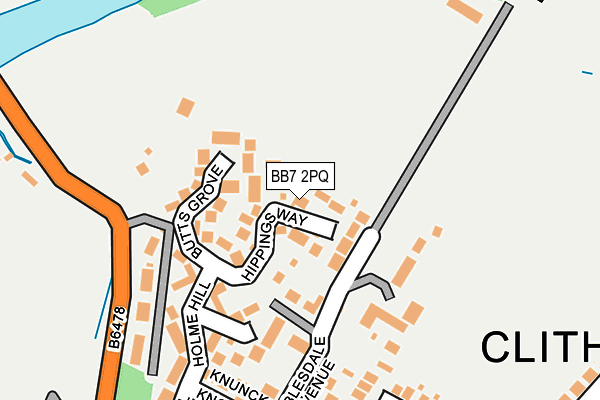 BB7 2PQ map - OS OpenMap – Local (Ordnance Survey)