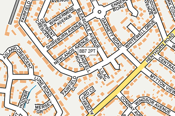 BB7 2PT map - OS OpenMap – Local (Ordnance Survey)