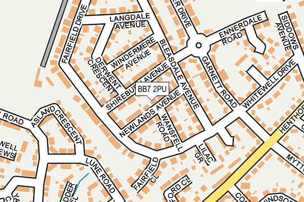 BB7 2PU map - OS OpenMap – Local (Ordnance Survey)