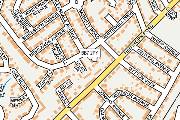 BB7 2PY map - OS OpenMap – Local (Ordnance Survey)