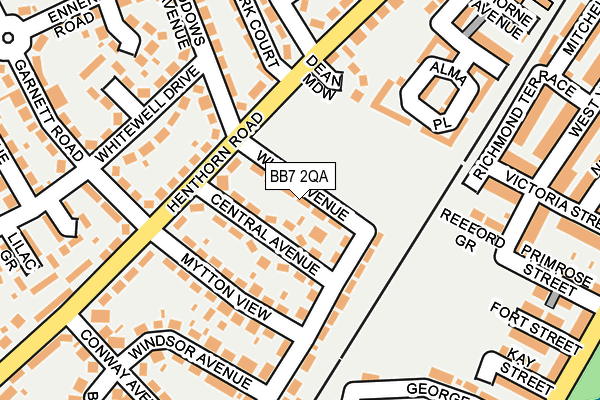 BB7 2QA map - OS OpenMap – Local (Ordnance Survey)
