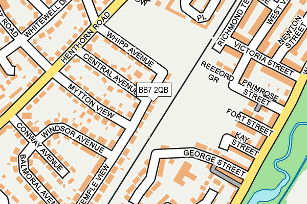 BB7 2QB map - OS OpenMap – Local (Ordnance Survey)