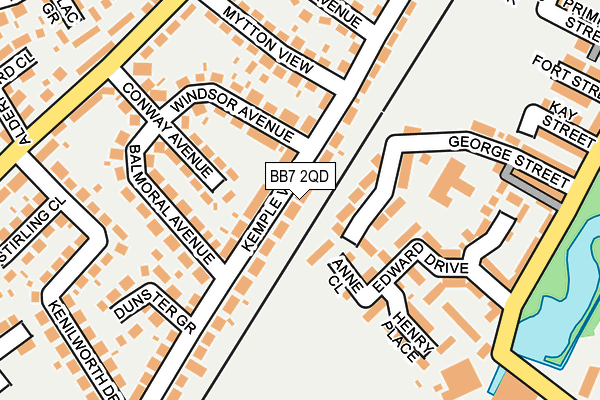 BB7 2QD map - OS OpenMap – Local (Ordnance Survey)