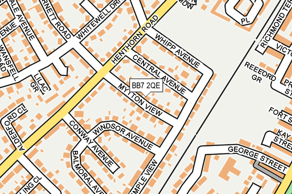 BB7 2QE map - OS OpenMap – Local (Ordnance Survey)