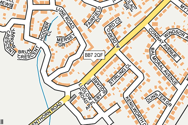 BB7 2QF map - OS OpenMap – Local (Ordnance Survey)