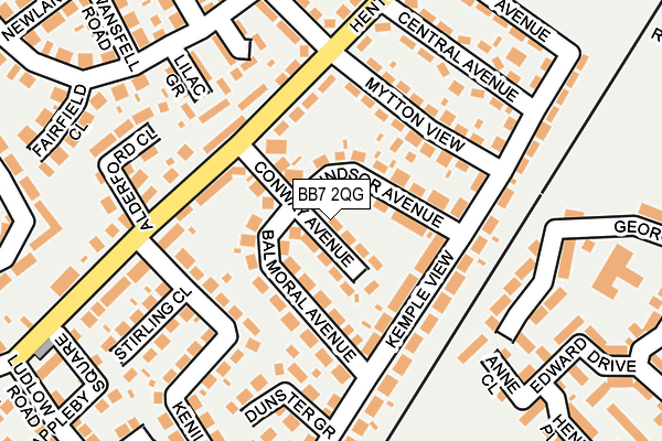 BB7 2QG map - OS OpenMap – Local (Ordnance Survey)