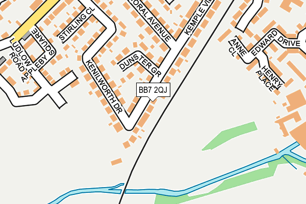 BB7 2QJ map - OS OpenMap – Local (Ordnance Survey)