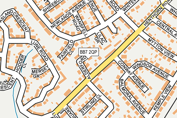 BB7 2QP map - OS OpenMap – Local (Ordnance Survey)