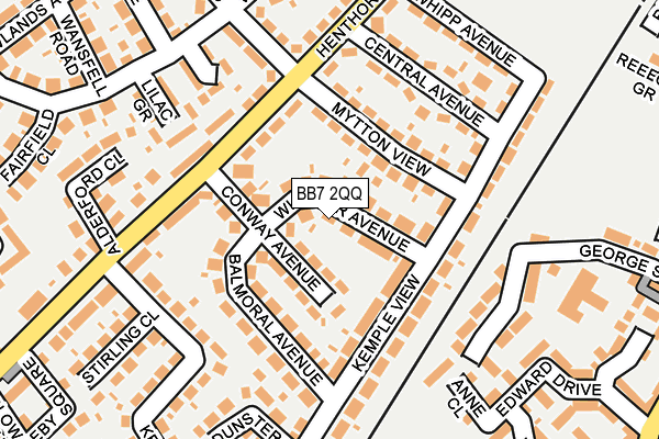 BB7 2QQ map - OS OpenMap – Local (Ordnance Survey)