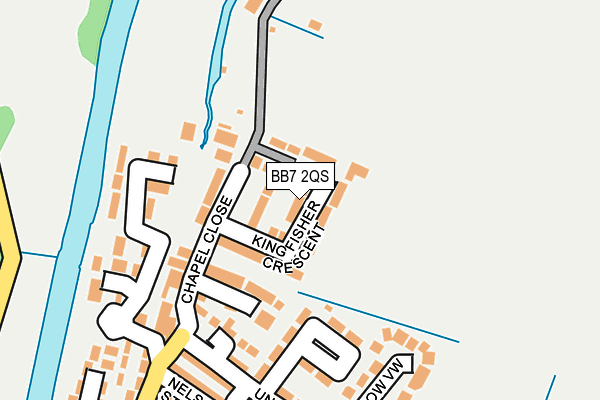 BB7 2QS map - OS OpenMap – Local (Ordnance Survey)