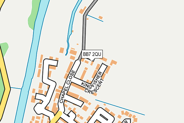 BB7 2QU map - OS OpenMap – Local (Ordnance Survey)