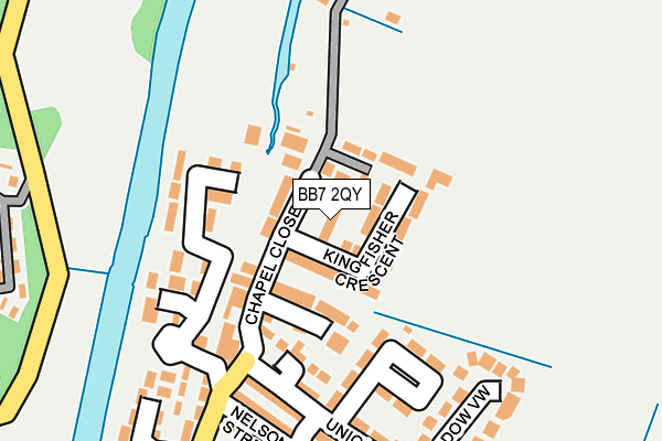 BB7 2QY map - OS OpenMap – Local (Ordnance Survey)