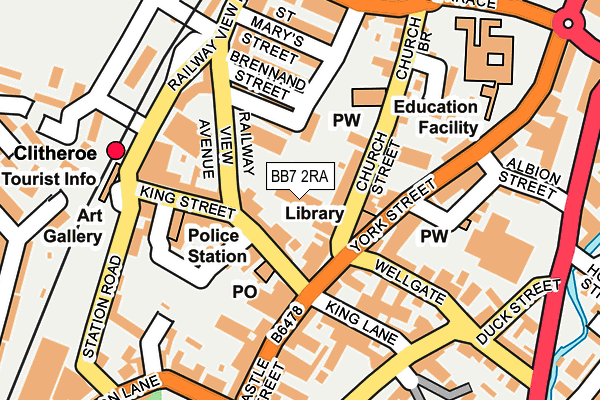 BB7 2RA map - OS OpenMap – Local (Ordnance Survey)