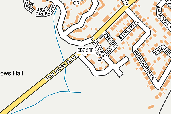 BB7 2RF map - OS OpenMap – Local (Ordnance Survey)