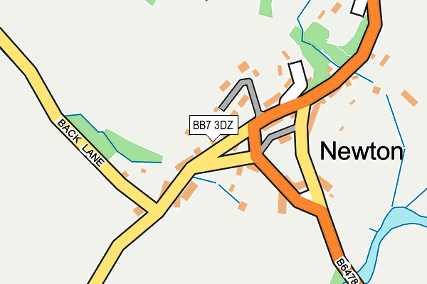 BB7 3DZ map - OS OpenMap – Local (Ordnance Survey)