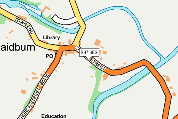 BB7 3ES map - OS OpenMap – Local (Ordnance Survey)