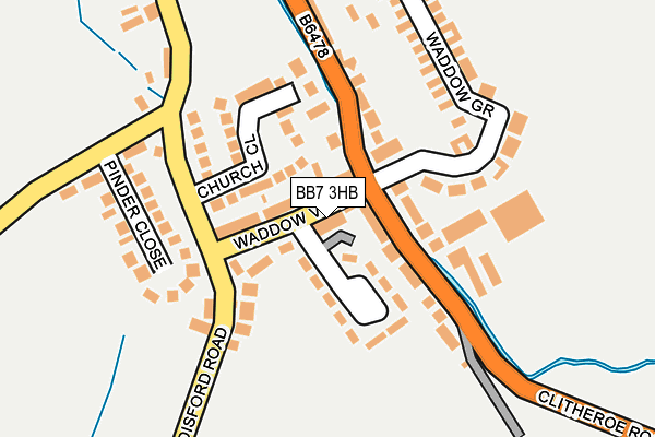 BB7 3HB map - OS OpenMap – Local (Ordnance Survey)