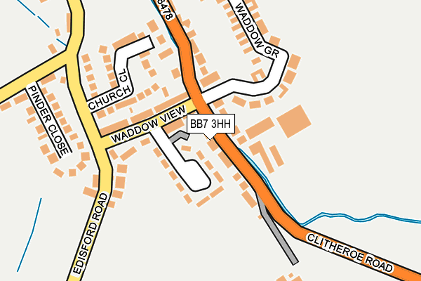 BB7 3HH map - OS OpenMap – Local (Ordnance Survey)