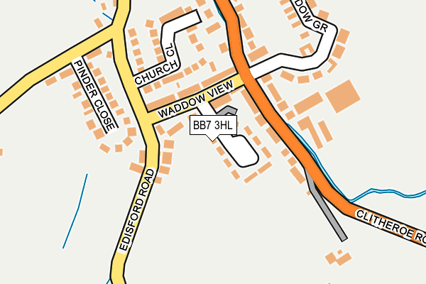 BB7 3HL map - OS OpenMap – Local (Ordnance Survey)