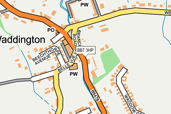 BB7 3HP map - OS OpenMap – Local (Ordnance Survey)