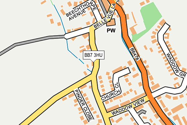 BB7 3HU map - OS OpenMap – Local (Ordnance Survey)