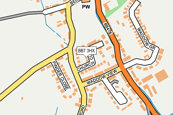 BB7 3HX map - OS OpenMap – Local (Ordnance Survey)